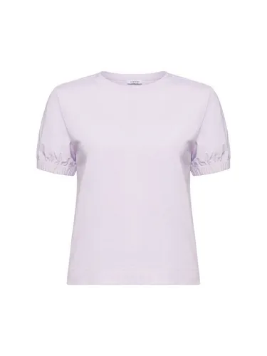 Esprit T-Shirt Kurzarmshirt aus Materialmix (1-tlg)