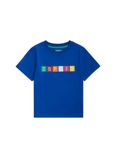 Esprit T-Shirt T-Shirt aus Bio-Baumwolle mit geometrischem Logo (1-tlg)