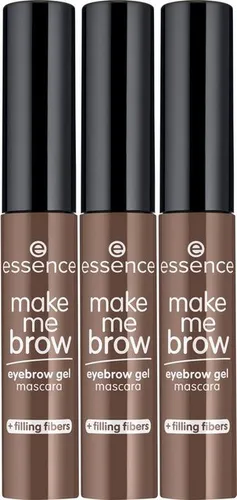 Essence Augenbrauen-Farbe make me BROW eyebrow gel mascara, 3-tlg., Augenbrauen-Gel für definierte Augenbrauen