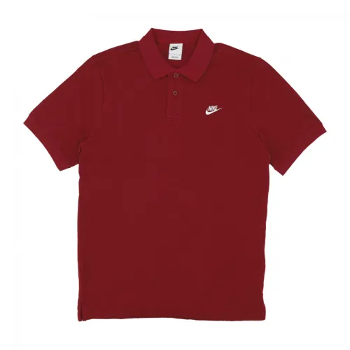 Essential Pique Polo Shirt Red/White Nike
