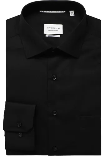 ETERNA Comfort Fit Hemd schwarz, Einfarbig