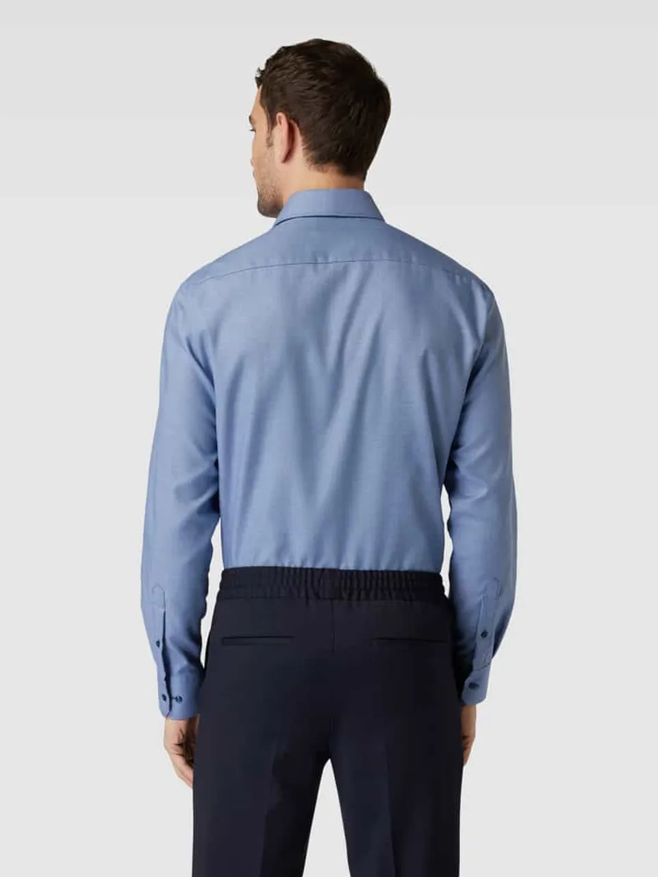 Eterna Modern Fit Business-Hemd mit Kentkragen in Blau