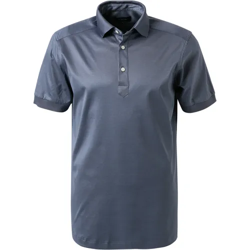 ETON Herren Polo-Shirt grau Baumwoll-Jersey