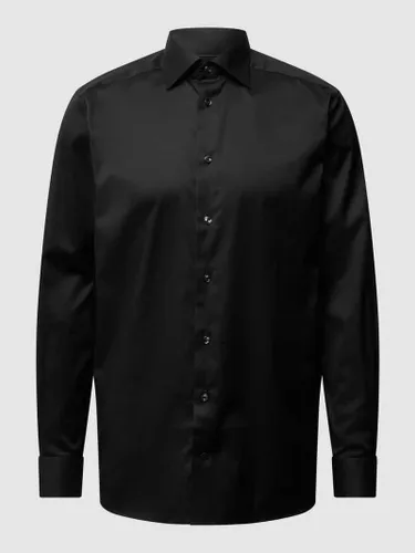 Eton Regular Fit Business-Hemd aus Twill in Black