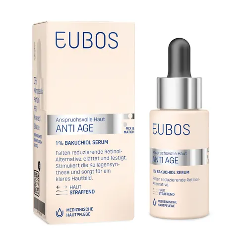 Eubos I Anti Age 1% Bakuchiol Serum I Unterstützt die