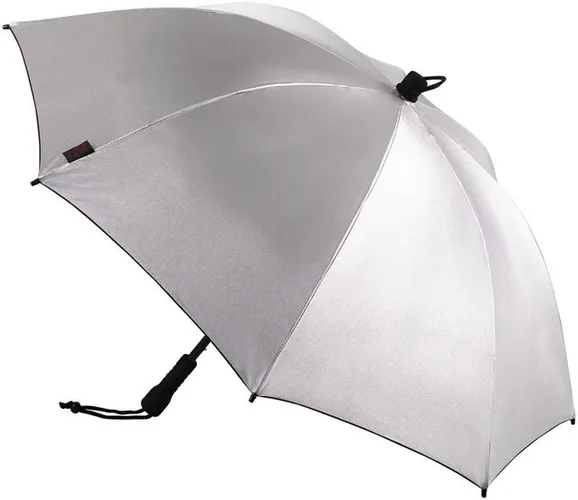 EuroSCHIRM® Stockregenschirm Swing, silber, mit UV-Lichtschutzfaktor 50+