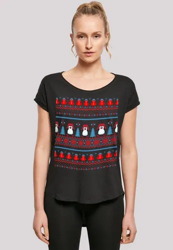 F4NT4STIC T-Shirt Christmas Pinguin Muster Print