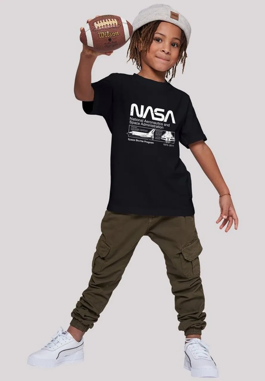 F4NT4STIC T-Shirt NASA Classic Space Shuttle Black Unisex Kinder,Premium Merch,Jungen,Mädchen,Bedruckt