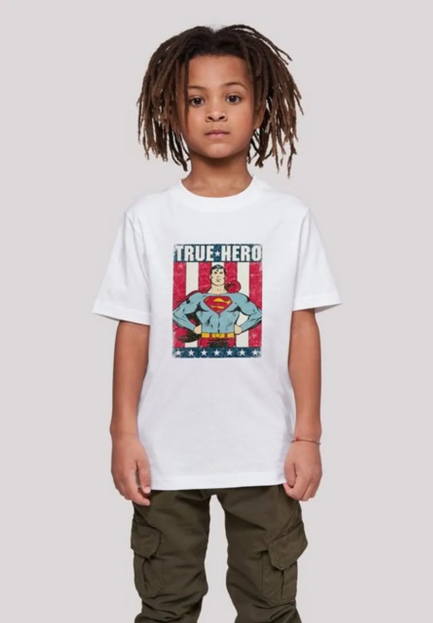 F4NT4STIC T-Shirt T-Shirt DC Comics Superman True Hero Superheld Unisex Kinder,Premium Merch,Jungen,Mädchen,Bedruckt