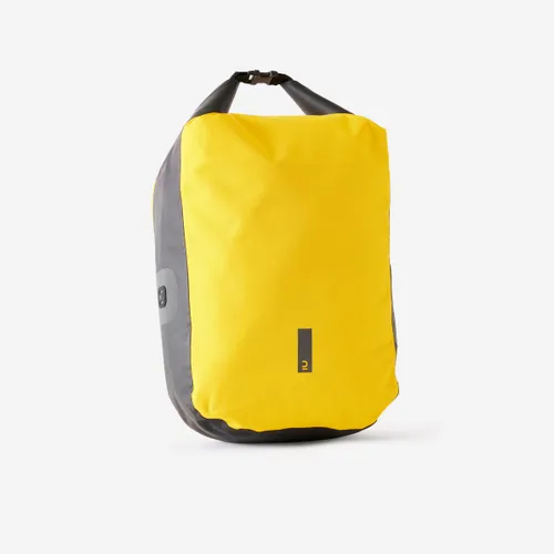 Fahrradtasche Gepäckträgertasche 500 20 Liter wasserdicht gelb/grau