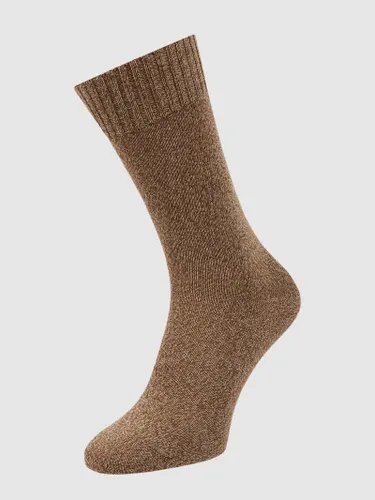 Falke Socken mit Kaschmir-Anteil Modell 'Denim.ID' in Mittelbraun