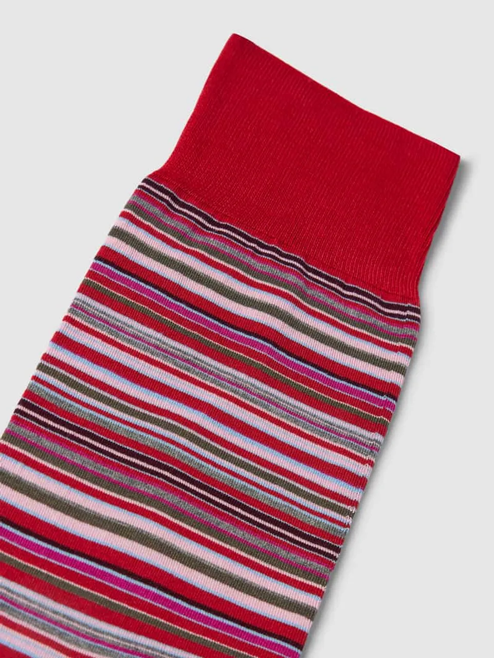 Falke Socken mit Streifenmuster Modell 'MICROBLOCK SOCK' in Rot