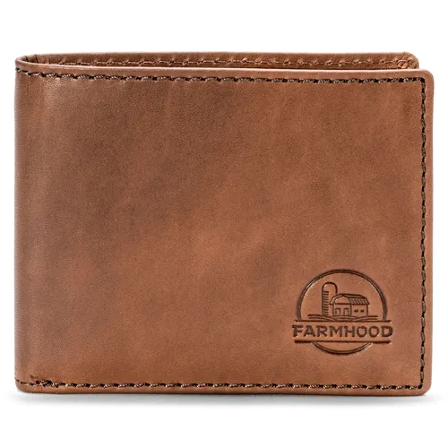 Farmhood - Nashville Geldbörse RFID Schutz Leder 11 cm Portemonnaies Braun Herren