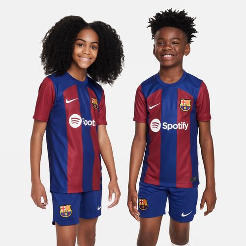 FC Barcelona 2023/24 Stadium Home Nike Dri-FIT Fußballtrikot für ältere Kinder - Blau