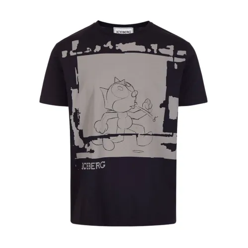 Felix Schwarzes T-Shirt Iceberg