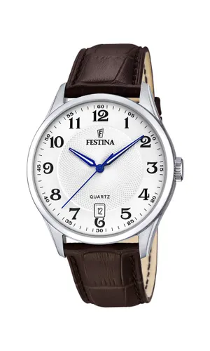 Festina Herren Analog Quarz Uhr mit Leder Armband F20426/1