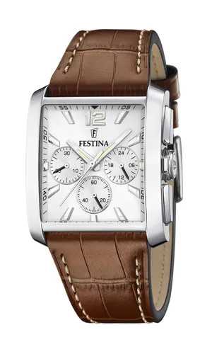 Festina Herren Analog Quarz Uhr mit Leder Armband F20636/1