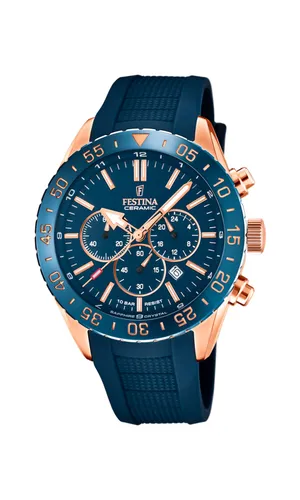 Festina Herren Analog Quarz Uhr mit Silikon Armband F20516/1