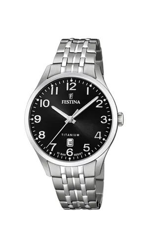Festina Herren Analog Quarz Uhr mit Titan Armband F20466/3