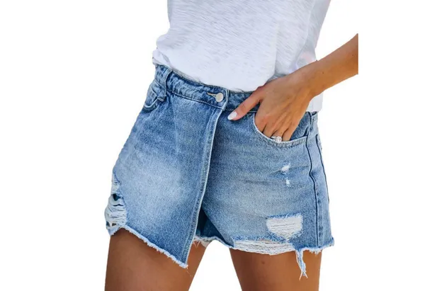 FIDDY Jeansshorts Zerrissene Jeans Shorts -Relaxshorts-Hotpants
