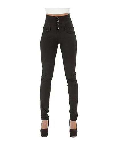 FIDDY Röhrenjeans Damen-Stretchjeans mit hoher Taille, schmale Modehose
