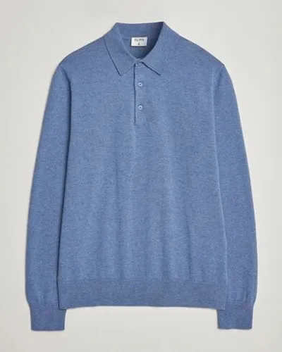 Filippa K Knitted Polo Shirt Paris Blue