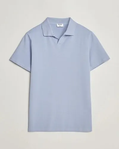 Filippa K Soft Lycra Polo T-Shirt Faded Blue