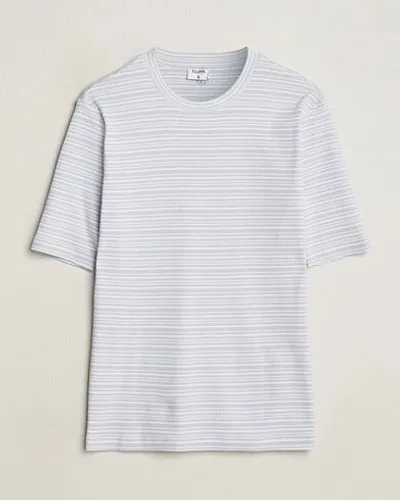 Filippa K Striped Rib T-Shirt Mist Blue/White