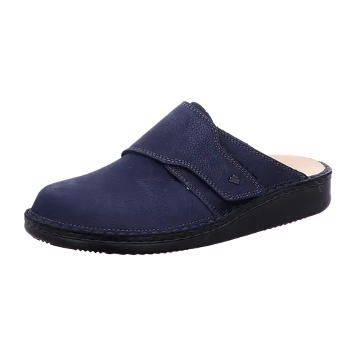 FinnComfort Amalfi Marine (Dunkelblau) - Clogs - Herrenschuhe Sandale / Pantolette, Blau, leder (mustang) für Herren, blau