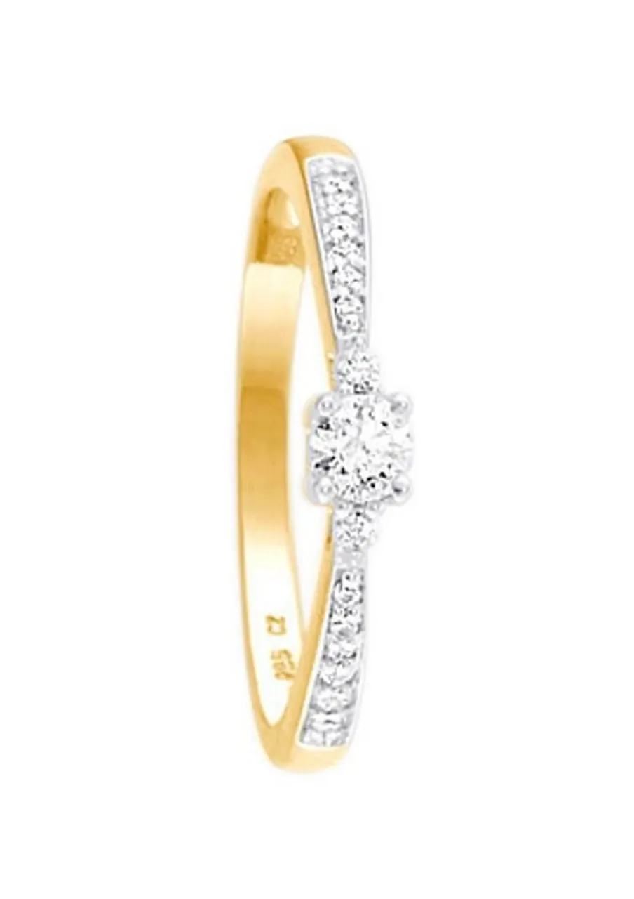 Firetti Diamantring Schmuck Geschenk Gold 585 Damenring Goldring Diamant, mit Brillanten