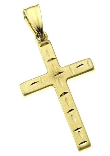 Firetti Kreuzanhänger Schmuck Geschenk Gold 333 Halsschmuck Anhänger für Halskette Kreuz