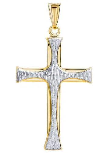 Firetti Kreuzanhänger Schmuck Geschenk Gold 375 Halsschmuck Anhänger Halskette Kreuz