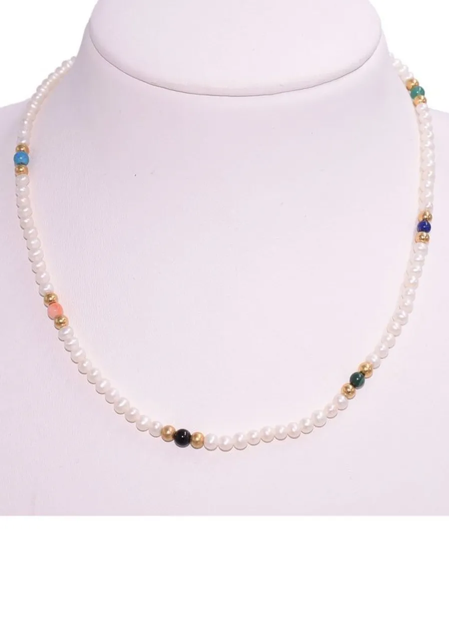 Firetti Perlenkette Schmuck Geschenk Halsschmuck Halskette Perle, Made in Germany - mit Naturperle