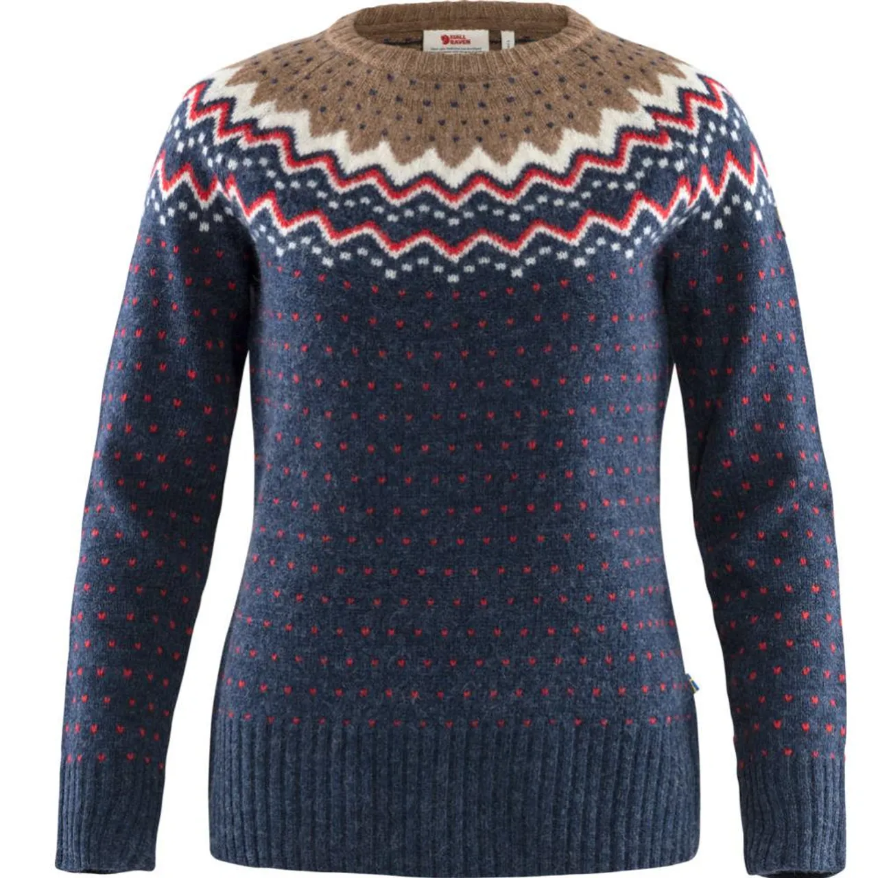 Fjällräven Övik Knit Sweater W Damen Wollpullover blau