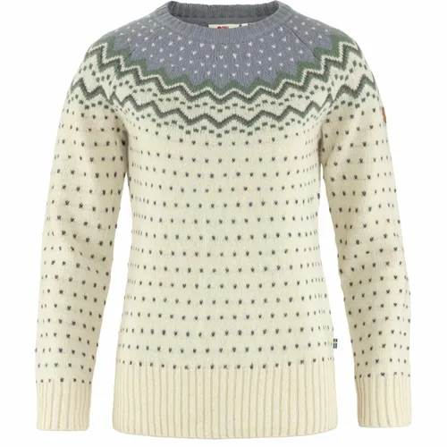 Fjällräven Övik Knit Sweater W Damen Wollpullover weiß / grau
