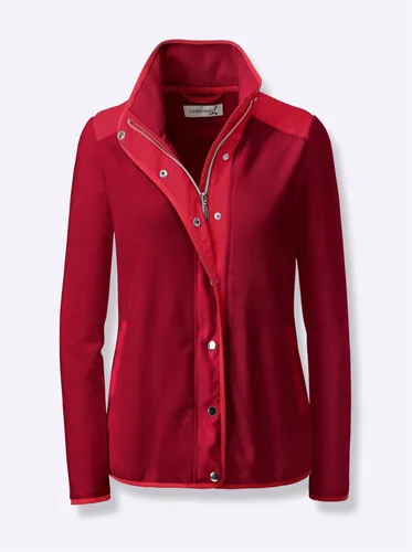 Fleecejacke CASUAL LOOKS Gr. 40, rot (rot, burgund) Damen Jacken Übergangsjacken