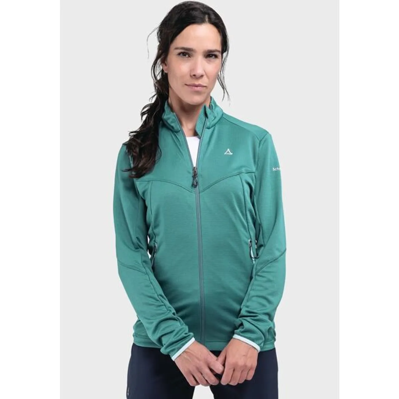 Fleecejacke SCHÖFFEL "Fleece Jacket Svardalen L" Gr. 44, grün (6755, grün) Damen Jacken Sportjacken