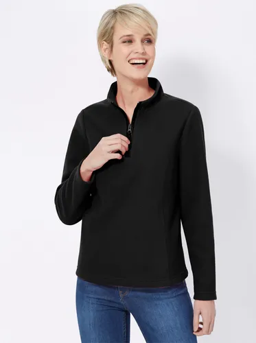 Fleeceshirt CLASSIC BASICS "Fleece-Shirt" Gr. 38, schwarz Damen Shirts Rollkragenshirts