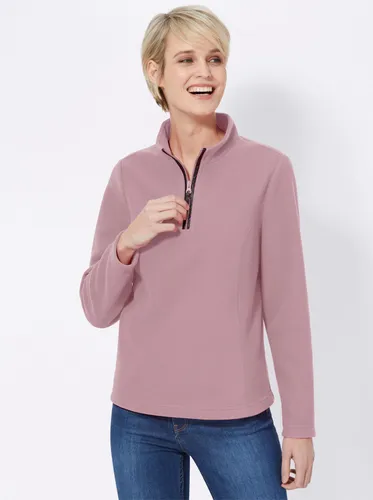 Fleeceshirt CLASSIC BASICS "Fleece-Shirt" Gr. 40, rosa (altrosé) Damen Shirts Rollkragenshirts