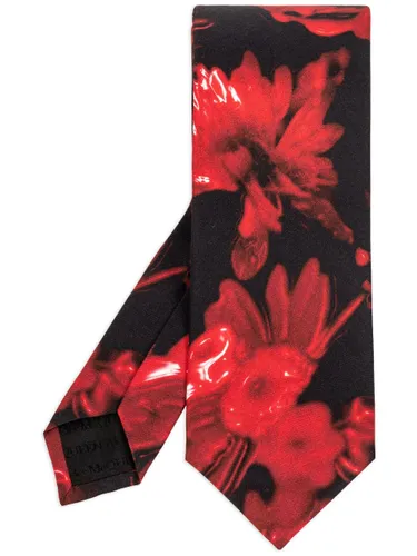 floral print silk tie