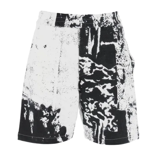 Fold Print Sweat Shorts Alexander McQueen
