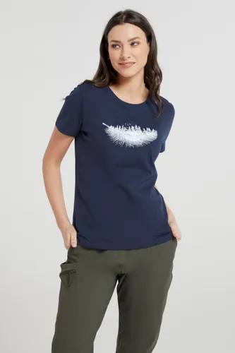 Forest Feather Bio-Baumwoll Damen T-Shirt - Marineblau