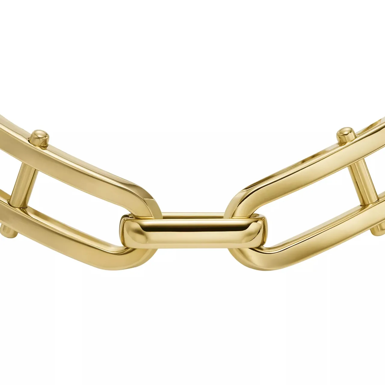 Fossil Armband - Heritage D-Link Stainless Steel Chain Bracelet - Gr. M - in Gold - für Damen