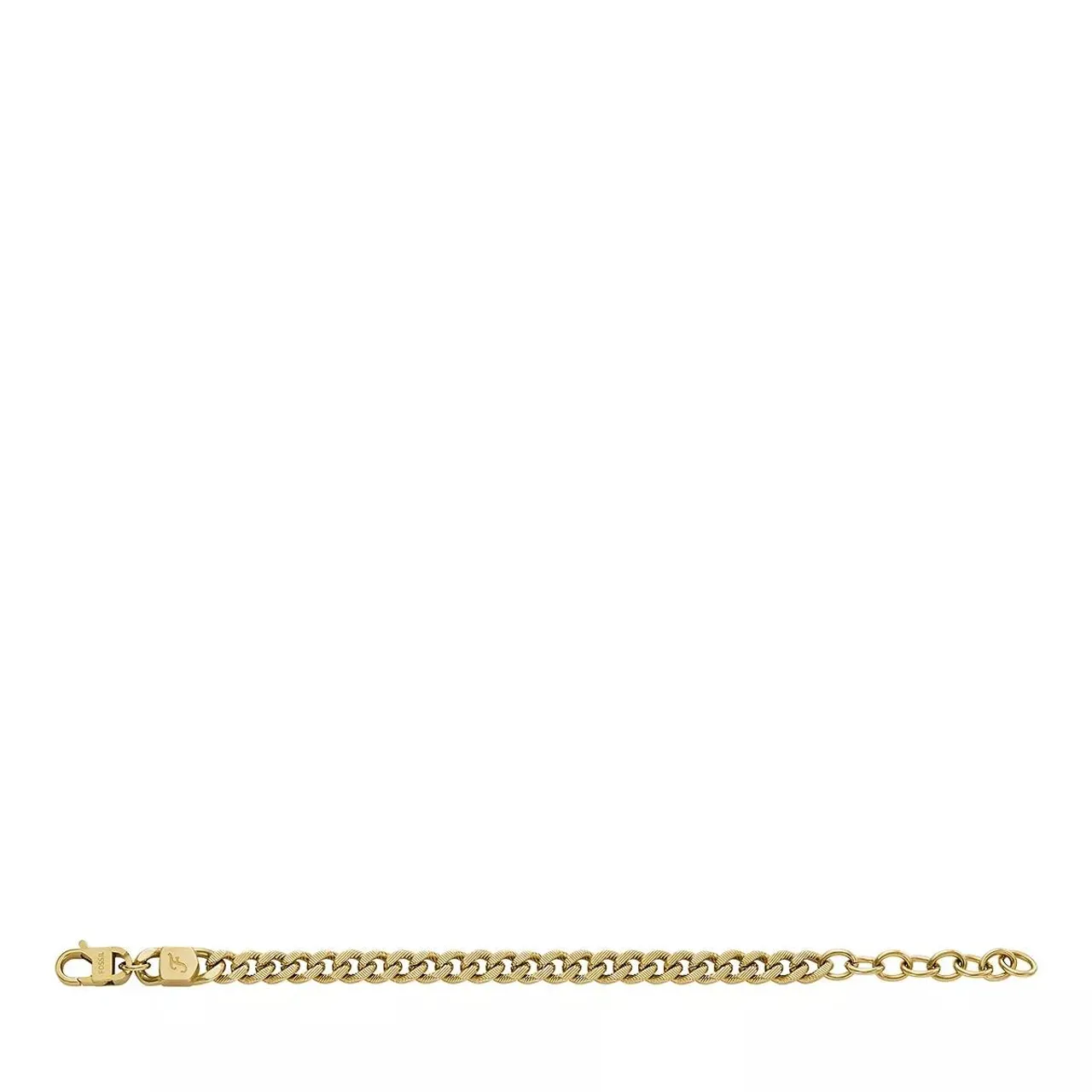 Fossil Armbänder - Harlow Linear Texture Chain Gold-Tone Stainless St - Gr. M - in Gold - für Damen