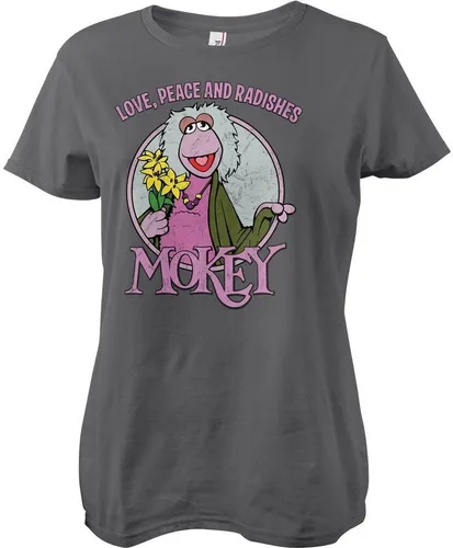 Fraggle Rock T-Shirt Mokey Love, Peace And Radishes Girly Tee