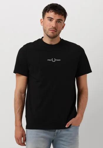 Fred Perry Herren Polos & T-Shirts Embroidered T-shirt - Schwarz