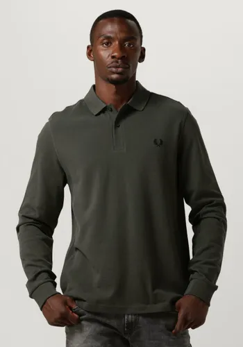 Fred Perry Herren Polos & T-Shirts Long Sleeve Plain Fred Perry Shirt - Olive