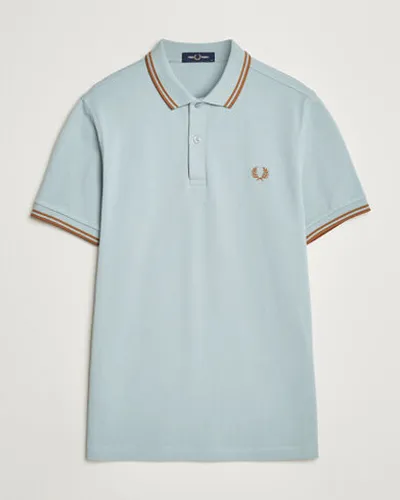 Fred Perry Twin Tipped Polo Shirt Silver Blue