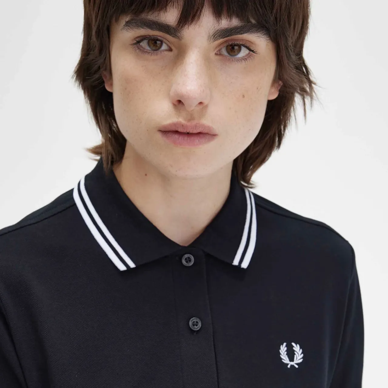 Fred Perry Twin Tipped Schwarzes Poloshirt Fred Perry