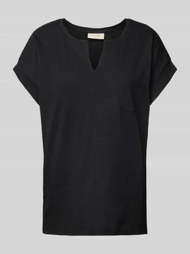 FREE/QUENT T-Shirt mit Brusttasche Modell 'Viva' in Black